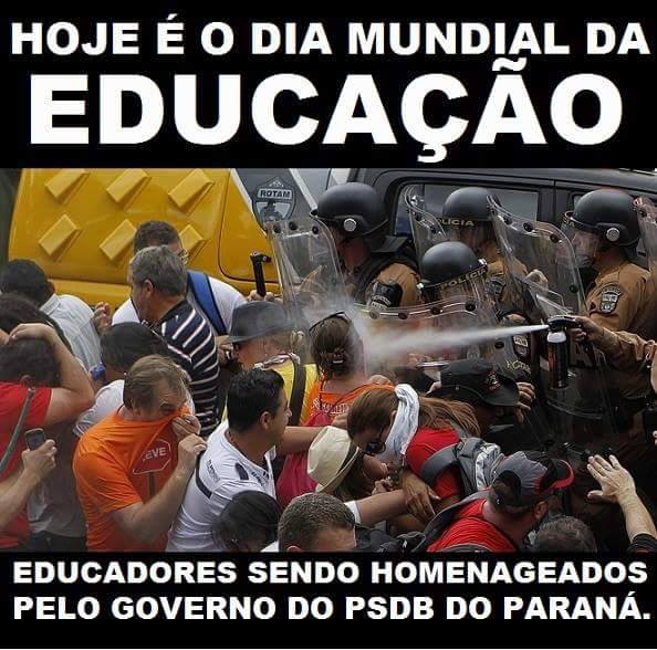 STIQFEPAR se solidariza com causa dos professores paranaenses