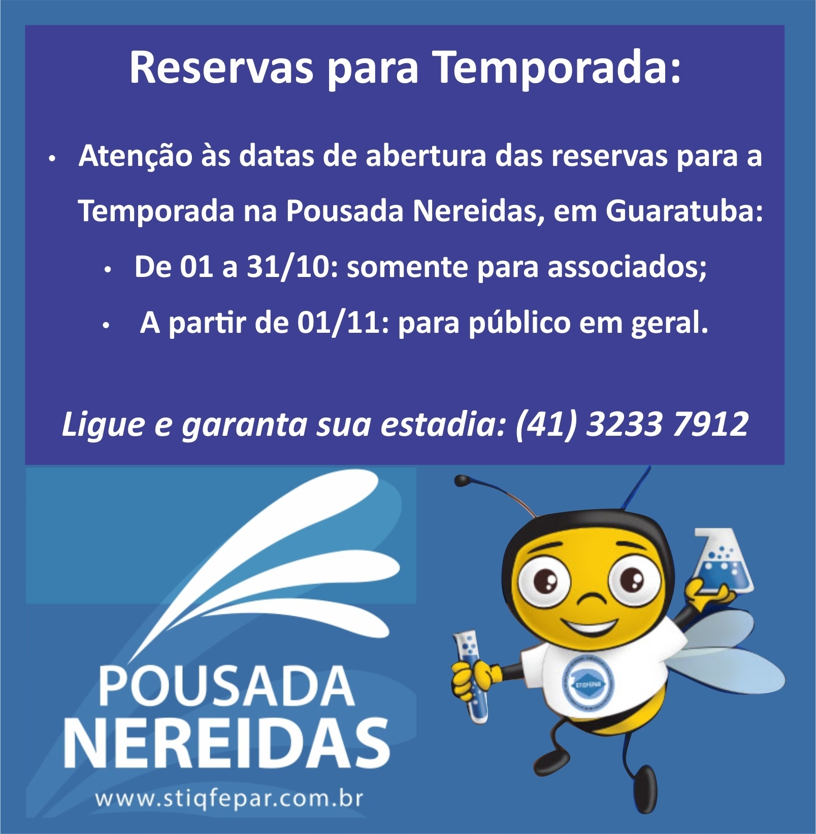 Inscrições abertas para Temporada na Pousada Nereidas